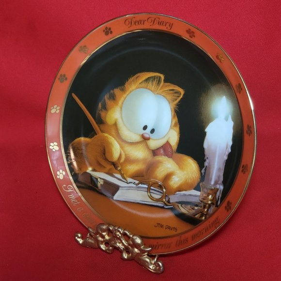 Garfield The Charming Cat Plate 1978 Dear Diary Series - Picture 11 of 12